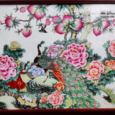 tranh sứ phú quý trường thọ